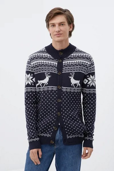 Кардиган мужской FWB21159 Finn Flare синий 3XL