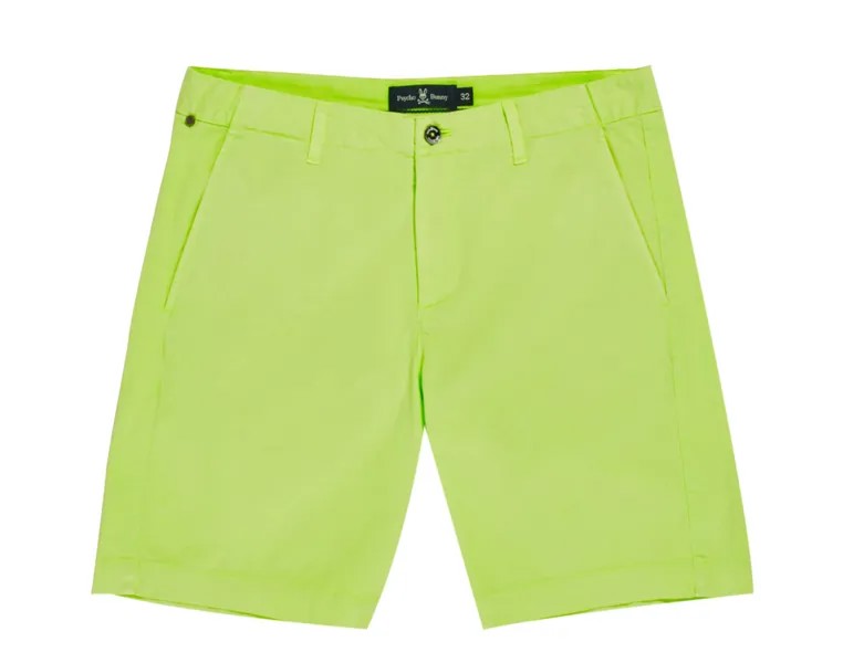 Мужские шорты Psycho Bunny Diego Electric Lime B6R790N1CE-ELL, зеленый