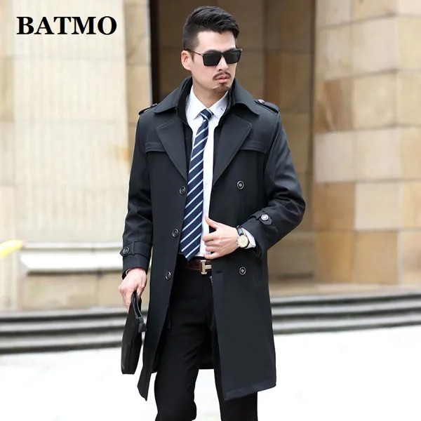BATMO 2021 Новое поступление; Сезон осень-зима; Куртка высокого качества из шерсти уплотненные Детские Плащ-Тренч пальто для мужчин, мужские дли...