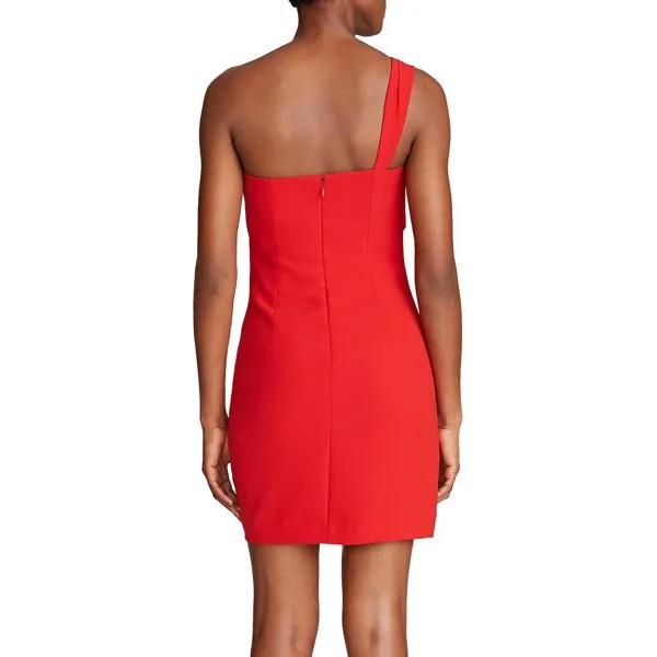 Женское мини-платье для коктейлей и вечеринок Retina со сборками Halston, цвет Halston Red