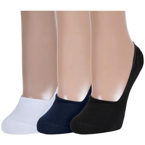 Подследники RuSocks, 3 пары, размер 23-25 (38-40), мультиколор