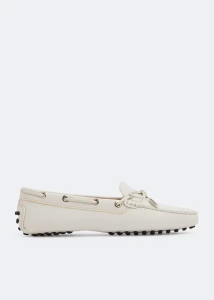 Лоферы TOD'S Gommini driving loafers, белый