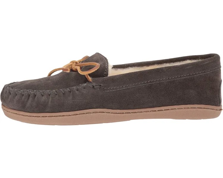 Слипперы Sheepskin Hardsole Moc Minnetonka, серый