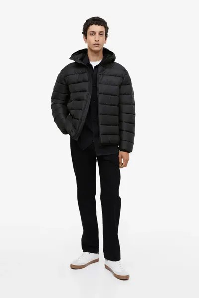 Легкая стеганая куртка H&M, черный