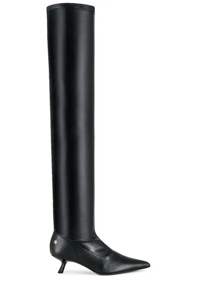 Ботинки ANINE BING Faux Leather Over The Knee Hildas, черный