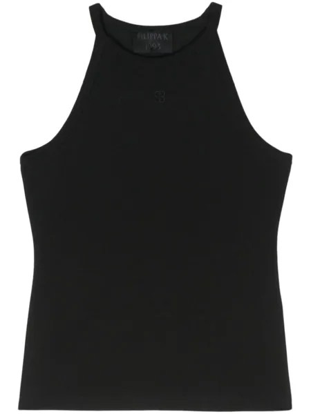 Топ с вышитым логотипом Filippa K, черный