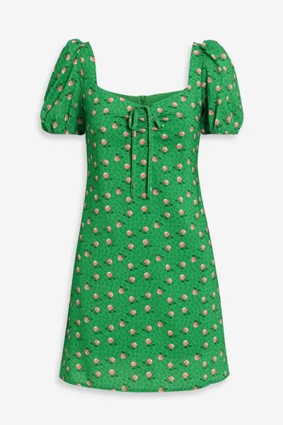 Атласное платье мини с принтом Dylan HVN, зеленый