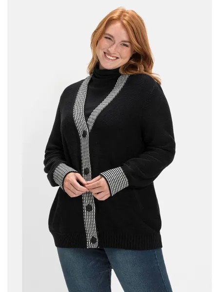 Кардиган sheego Strickjacke, черный