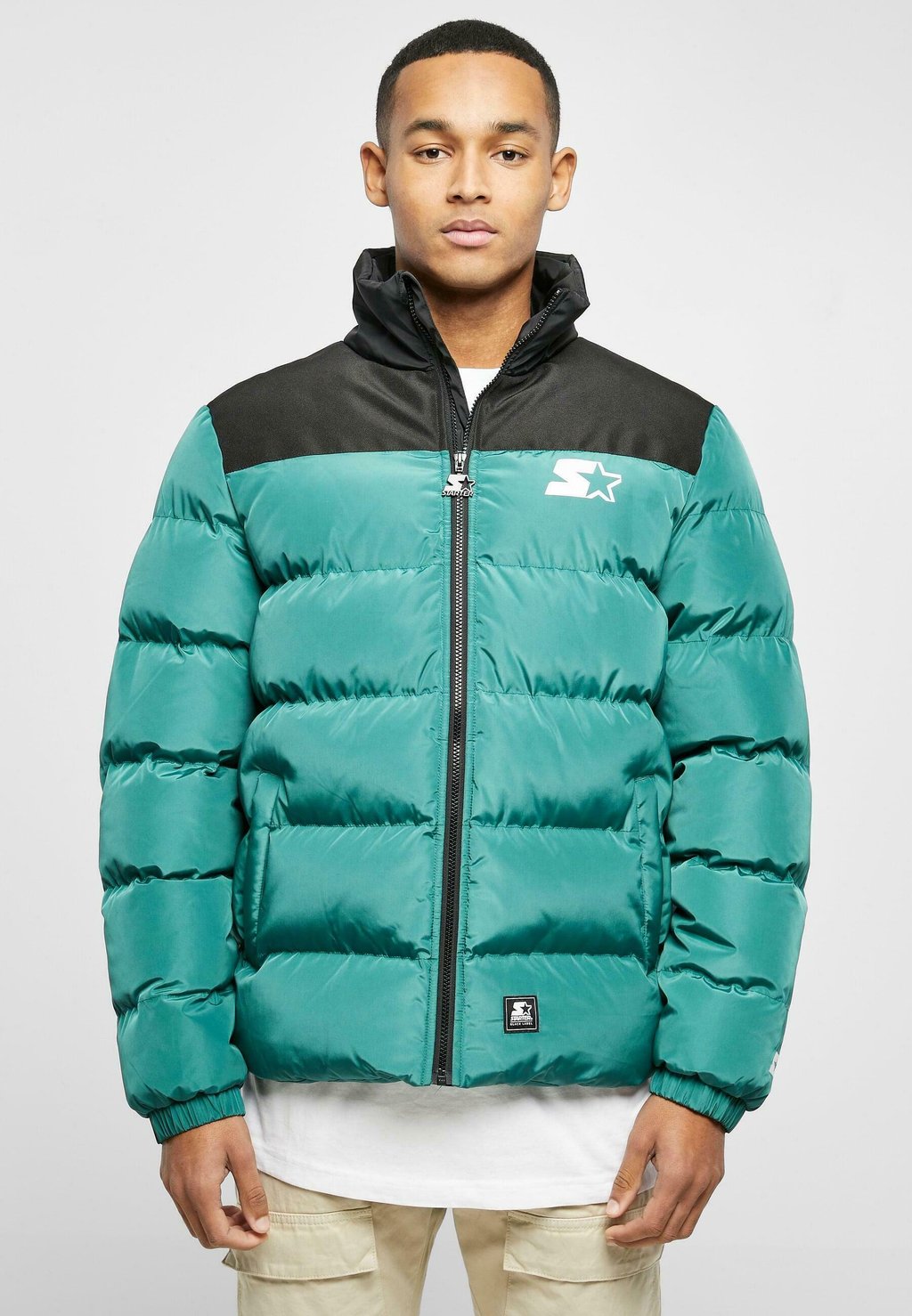 Зимняя куртка LOGO PUFFER Starter, цвет darkfreshgreen black