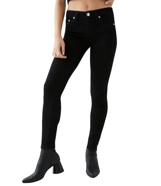 Джинсы скинни с карманами и вышивкой True Religion Jennie, черный