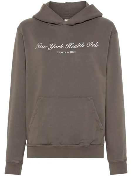 Sporty & Rich худи с логотипом, коричневый