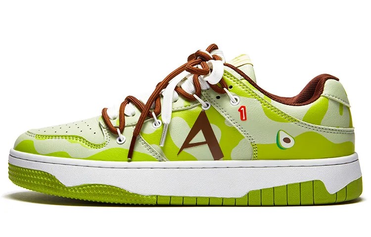 Кроссовки A1 Skateboarding Shoes Unisex Low-top, зеленый