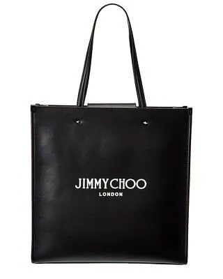 Большая кожаная женская сумка-тоут Jimmy Choo N/S, черная