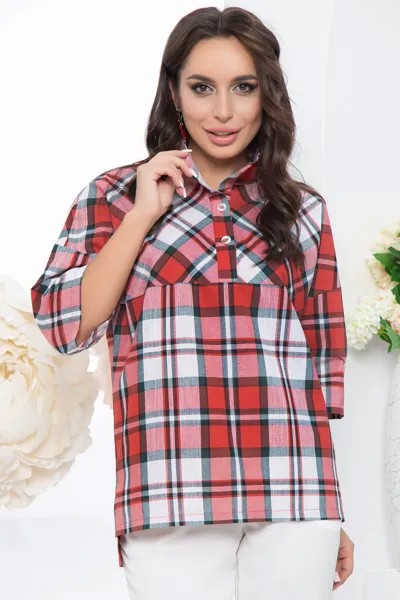 Рубашка женская LT Collection Капитолина Б5144 разноцветная 46 RU