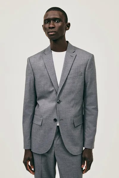 Узкая куртка H&M, серый