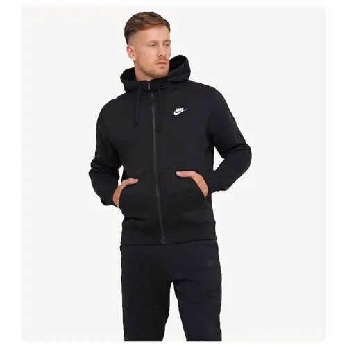 Толстовка флисовая мужская Nike Sportswear Club Fleece - Black