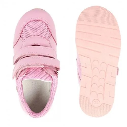 3-1617 р.21 розовые Полуботинки детские - кроссовки кожаные для девочек 