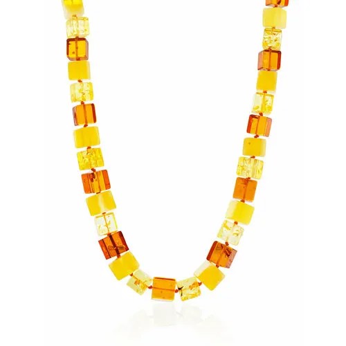 Бусы AmberHandmade, янтарь, длина 55 см, желтый, бежевый