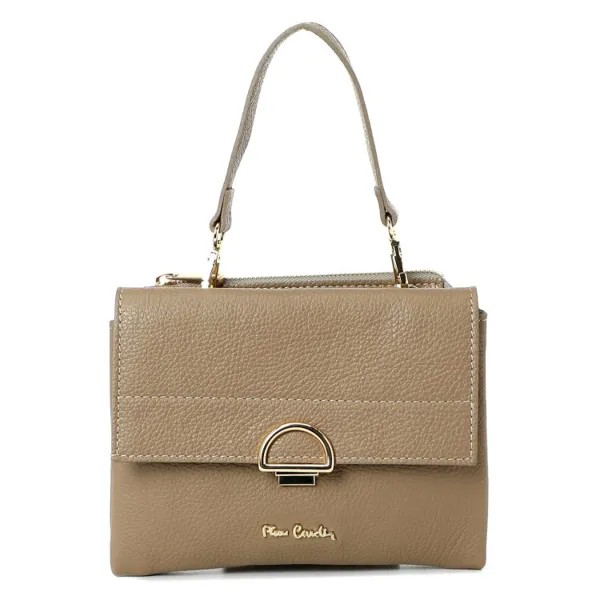 Сумка женская Pierre Cardin 1934 светлый серо-коричневый, 17х21х5 см