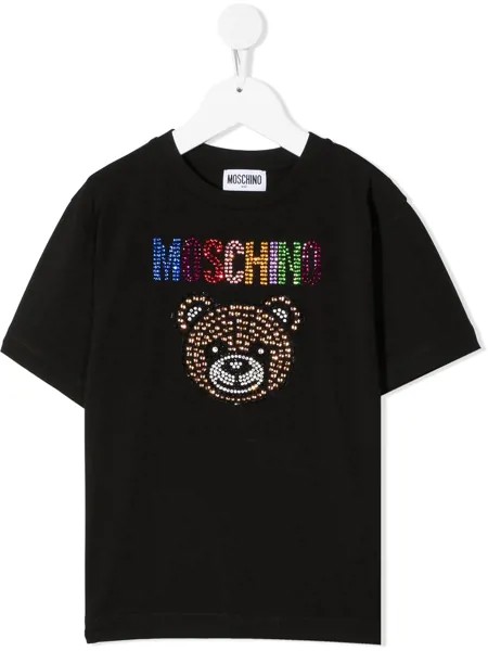 Moschino Kids футболка с заклепками