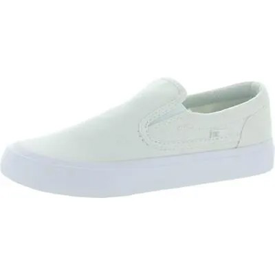 Мужские кроссовки DC Trase White Canvas Slip On Skate Shoes 12 Medium (D) BHFO 7256