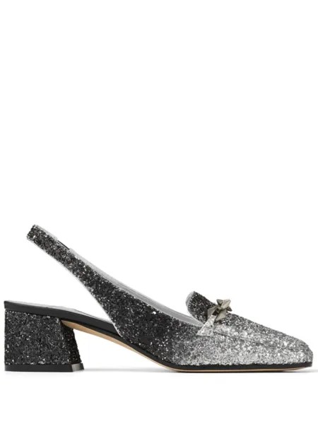 Jimmy Choo туфли Tilda 45 с ремешком на пятке, серебристый