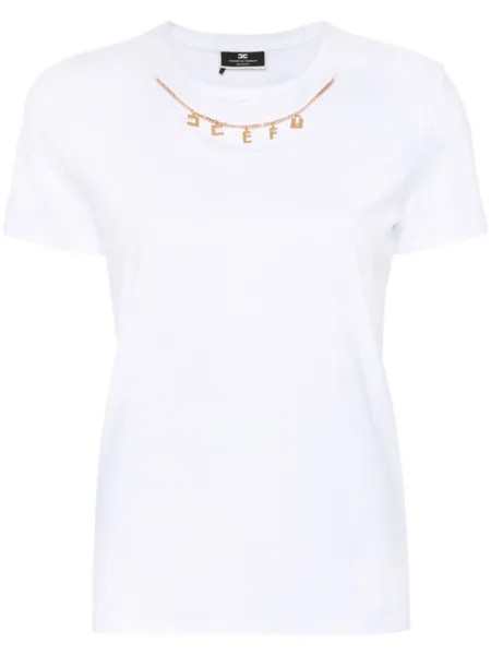 Elisabetta Franchi футболка с логотипом, белый