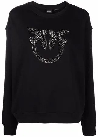 PINKO толстовка с декорированным логотипом