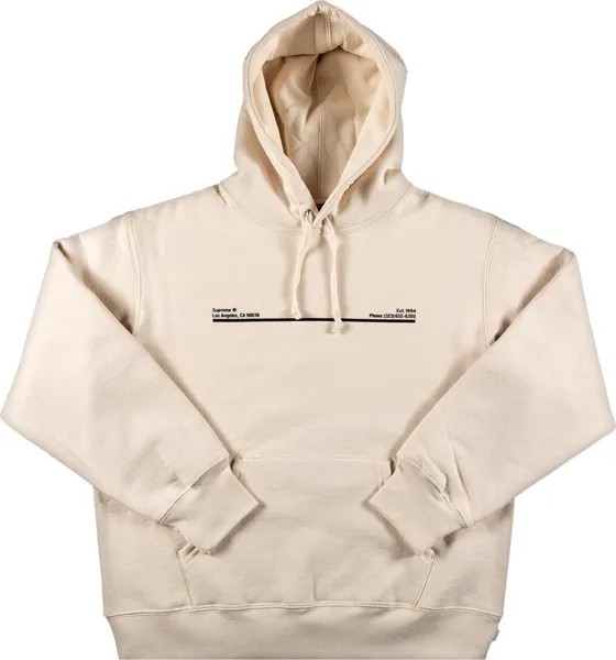 Толстовка Supreme Shop Hooded Sweatshirt - Los Angeles 'Natural', кремовый