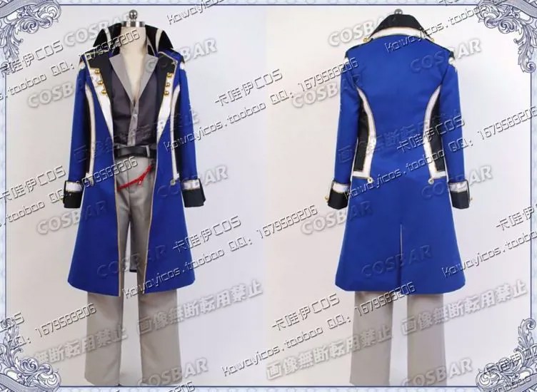 Костюм для косплея Cos Kamigami no Asobi Thoth Caduceus, длинная школьная форма, комплект одежды для мальчиков и студентов синего цвета, Новое поступление, 2016
