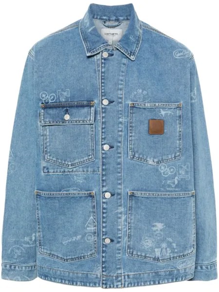 Carhartt WIP штамп джинсовая куртка, синий