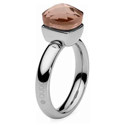 Кольцо Qudo, размер 16.5, коричневый, серебряный