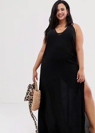 Черное пляжное платье-комбинация South Beach Curve-Черный