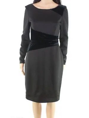 Женское черное бархатное круглое вечернее платье-футляр с застежкой-молнией и рюшами Harper Rose 12