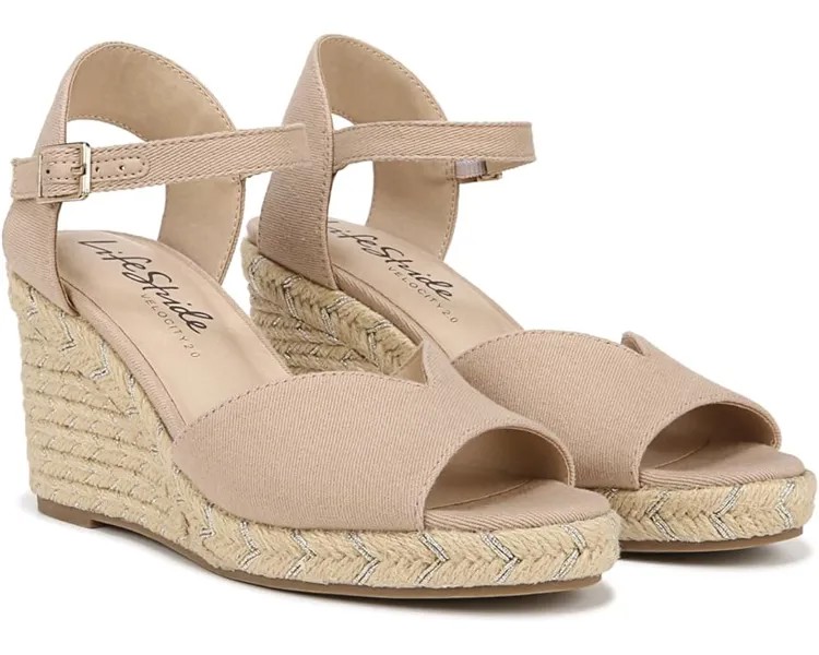 Сандалии LifeStride Tess Wedge Espadrille, цвет Tender Taupe