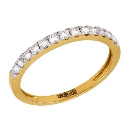 Кольцо Diamond Prime, красное золото, 585 проба, бриллиант, размер 17