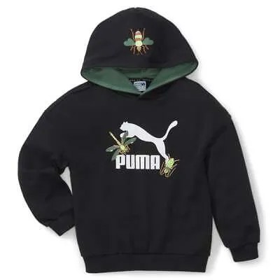 Puma Small World Pullover Hoodie Youth Boys Black Повседневная верхняя одежда 67013501