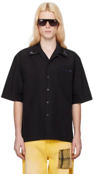 Черная рубашка из бисера Marni