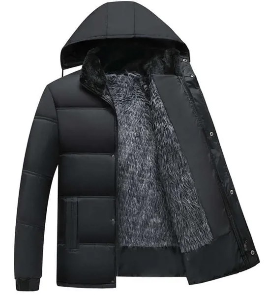 Стеганое пальто, мужской утепленный костюм, толстая зимняя стеганая куртка с флисом и толстой теплой стеганой курткой