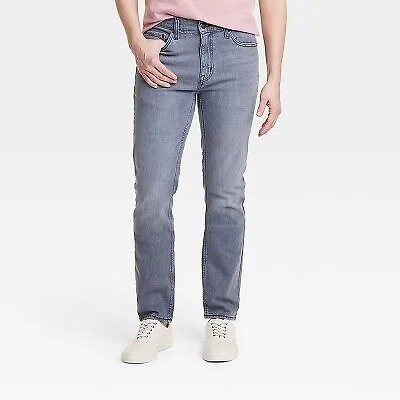 Мужские легкие цветные облегающие джинсы Goodfellow - Co Blue Denim 33x32