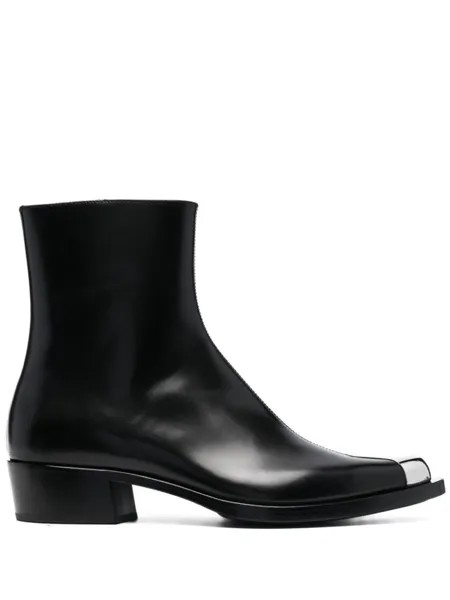 Alexander McQueen ботинки с металлическим носком, черный