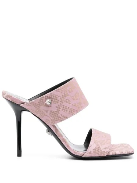 Versace жаккардовые мюли Versace Allover 95, розовый