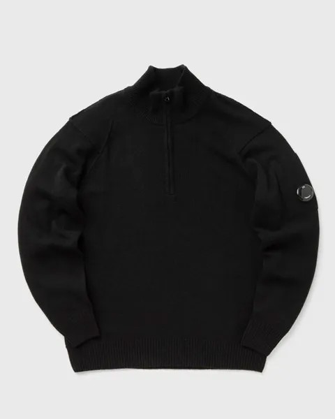 Пуловер C.P. Company Lambswool Grs Half Zipped Knit, черный