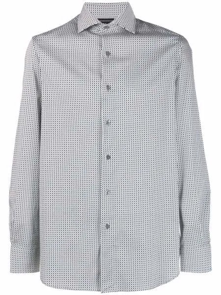 Emporio Armani рубашка с длинными рукавами и узором