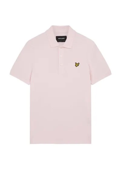 Однотонная рубашка-поло Polo SS Lyle & Scott, розовый