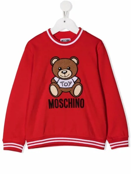 Moschino Kids толстовка Teddy с вышитым логотипом