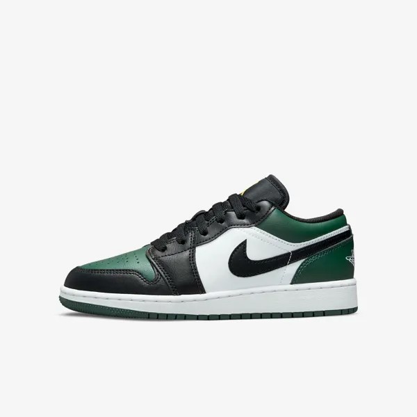 Кроссовки Nike Air Jordan 1 Low Green Toe GS 553560-371