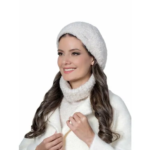 Снуд Landre, шерсть, вязаный, 35х35 см, one size, бежевый