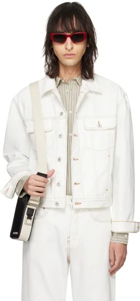 Кремового цвета Джинсовая куртка Les Classiques 'La Veste de-Nîmes' Jacquemus, цвет Off-white/Tabac