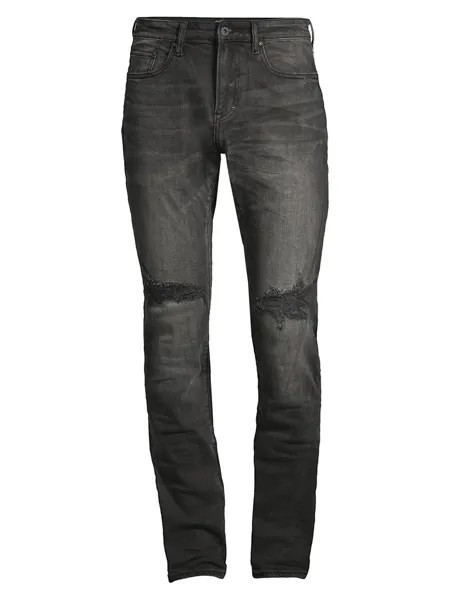 Эластичные зауженные джинсы Le Sabre с эффектом потертости Prps, черный